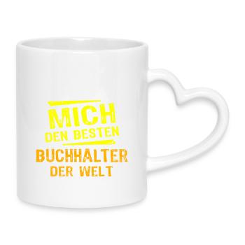 Buchhalter Geschenk - Tasse mit Herzhenkel - Weiß - Rechts