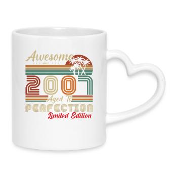 awesome since 2007 - Mug avec anse en forme de cœur - blanc - Droite