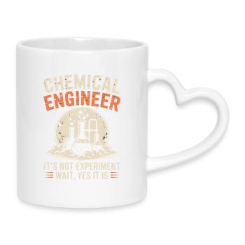L’humour dans l’expérience d’un fier ingénieur chimiste - Mug avec anse en forme de cœur - blanc - Droite