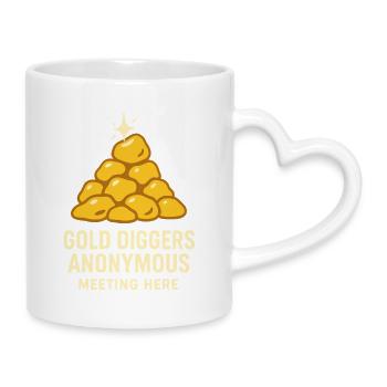Goldwaschen Hobby Geschenk Creek Pan - Tasse mit Herzhenkel - Weiß - Rechts