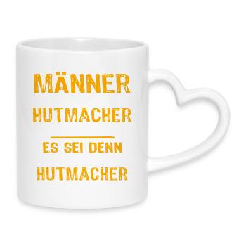 Le dicton du Chapelier - Mug avec anse en forme de cœur - blanc - Droite