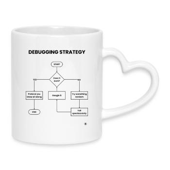 Debugging-Strategie-Flussdiagramm – Funktioniert es Geschenk - Tasse mit Herzhenkel - Weiß - Rechts