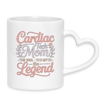 Maman Technologue en Cardiologie L’Idole Le Mythe Technicienne de laboratoire de cathétérisme - Mug avec anse en forme de cœur - blanc - Droite