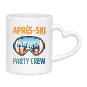 Après Ski Party Crew Saying - Mug with Heart-Shaped Handle - white - Right
