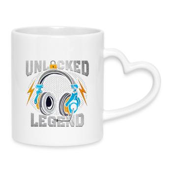 Level 6 Entsperrt – Legende - Tasse mit Herzhenkel - Weiß - Rechts