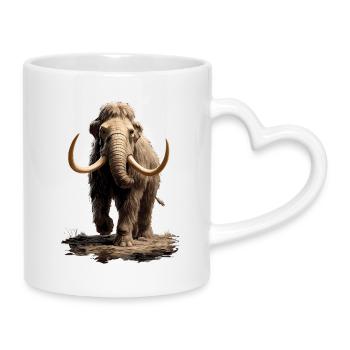 Mammouth Mammouth Laineux Âge glaciaire Mammouths Mammouth Doux - Mug avec anse en forme de cœur - blanc - Droite