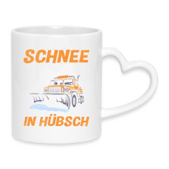 Schneeräumer SCHNEE IST NUR DRECK IN HÜBSCH - Tasse mit Herzhenkel - Weiß - Rechts