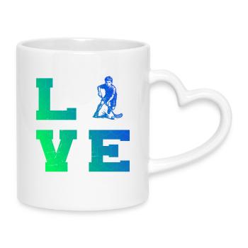 Floorball style for every occasion - Mug with Heart-Shaped Handle - white - Right