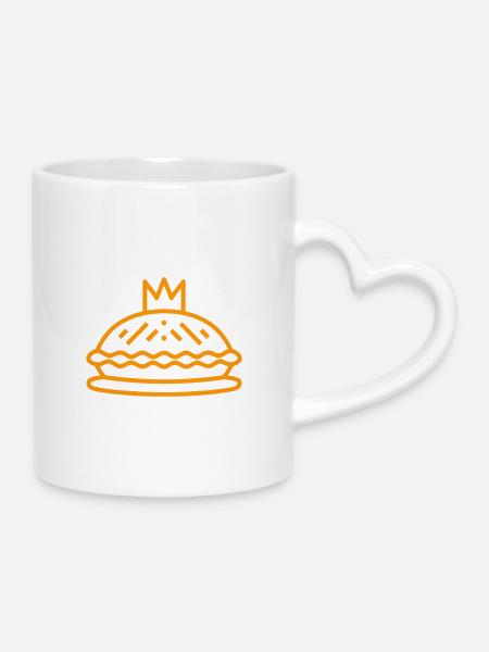 Humor galette des rois - Tasse mit Herzhenkel - Weiß