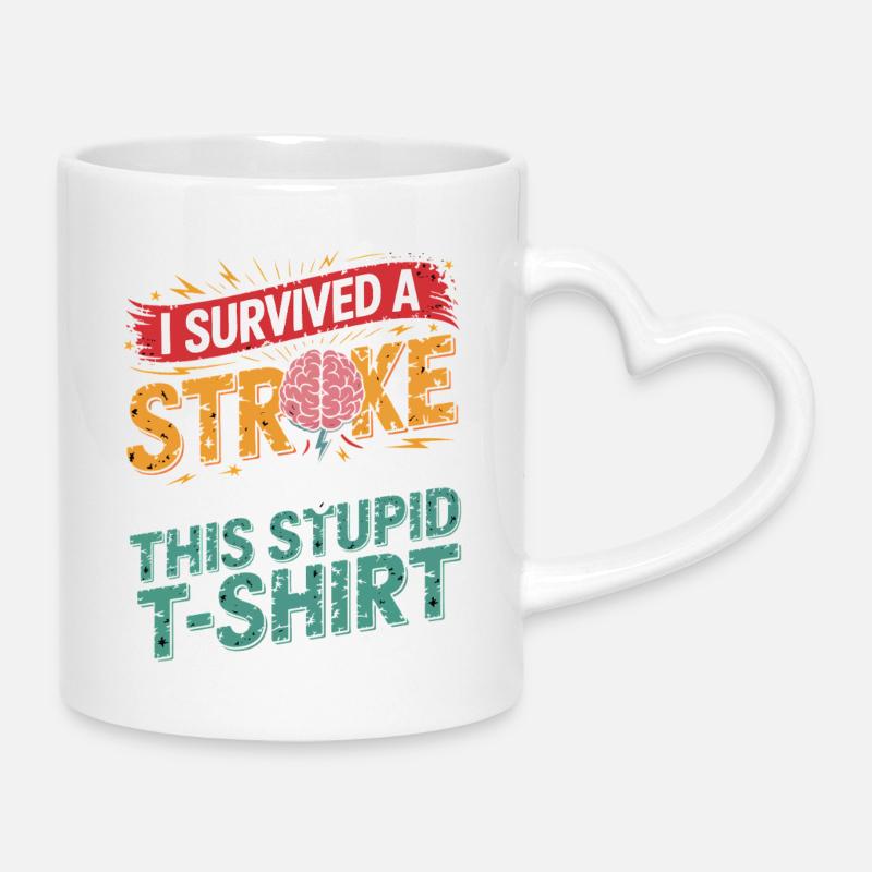 Surviv au maillot Stroke - Mug avec anse en forme de cœur - blanc