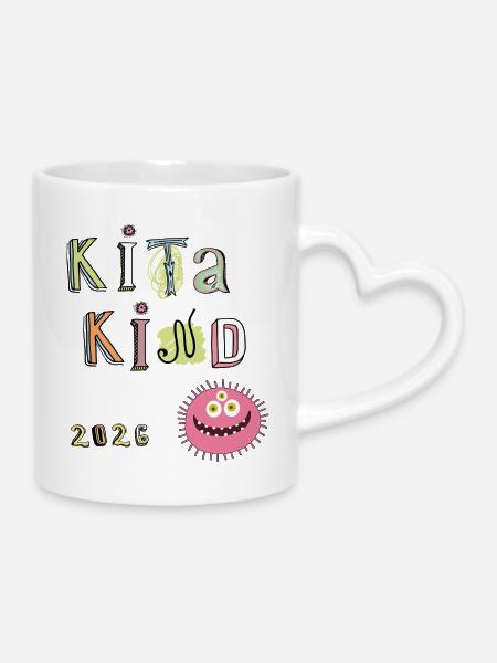 Kita Kind 2026 - Mug with Heart-Shaped Handle - white