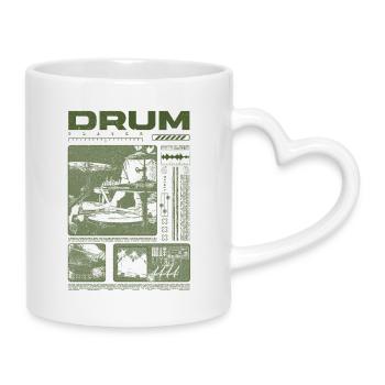 Rock Drummer Drum Player Streetwear - Mug with Heart-Shaped Handle - white - Right