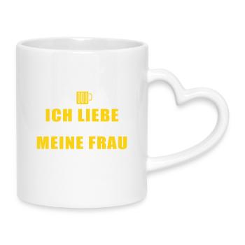 J’aime ma femme - Mug avec anse en forme de cœur - blanc - Droite