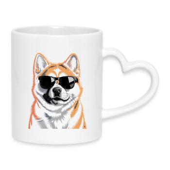 Akita - Mug with Heart-Shaped Handle - white - Right