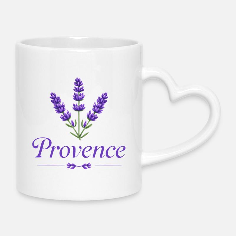 provence_lavance - Mug with Heart-Shaped Handle - white