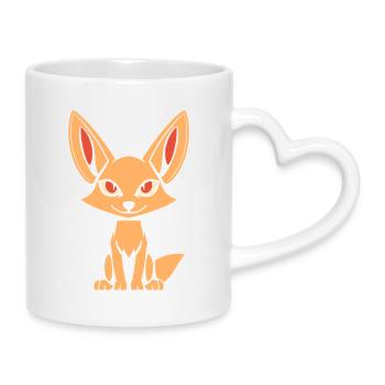 jackal - Mug with Heart-Shaped Handle - white - Right