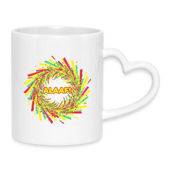 Alaaf Konfetti Spirale - Tasse mit Herzhenkel - Weiß - Rechts