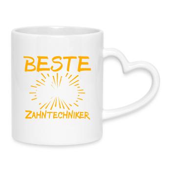 Idée cadeau pour technicien dentaire - Mug avec anse en forme de cœur - blanc - Droite