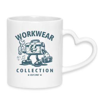 Workwear Collection Toolbox - Mug with Heart-Shaped Handle - white - Right