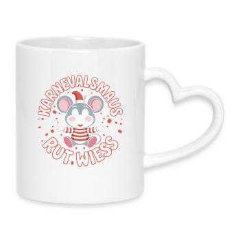 Carnival Mouse Rut Wiess Cologne Cologne Cologne Carnival Mouse - Mug with Heart-Shaped Handle - white - Right