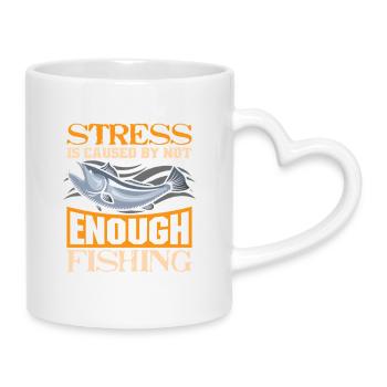 Fisherman Sport Fisherman Fishing Angler Saying - Mug with Heart-Shaped Handle - white - Right
