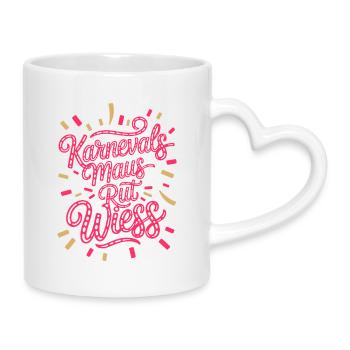 Carnival Mouse Rut Wiess Cologne Cologne Cologne Carnival Mouse - Mug with Heart-Shaped Handle - white - Right
