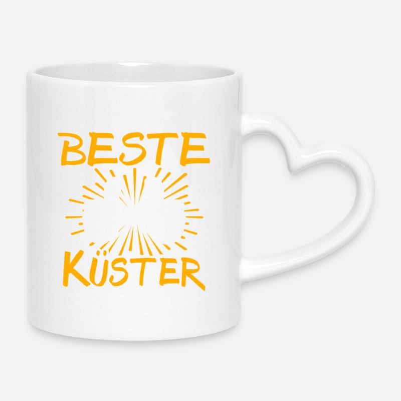 Idée de cadeau Sexton - Mug avec anse en forme de cœur - blanc
