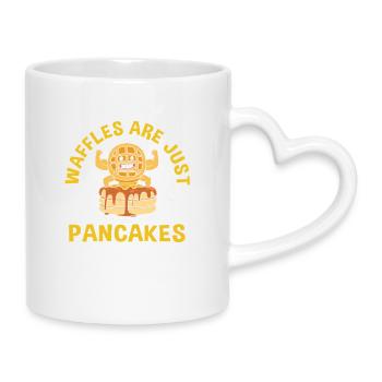 crêpe - Mug avec anse en forme de cœur - blanc - Droite