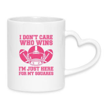 Squares Fußball-Humor-Tee - Tasse mit Herzhenkel - Weiß - Rechts