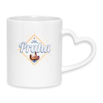 Prag mit Skyline Hauptstadt von Tschechischen - Tasse mit Herzhenkel - Weiß - Rechts