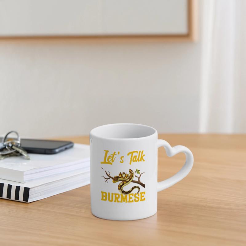 Propriétaire de python birman, terriarium de serpent, cacher un python Mug avec anse en forme de cœur