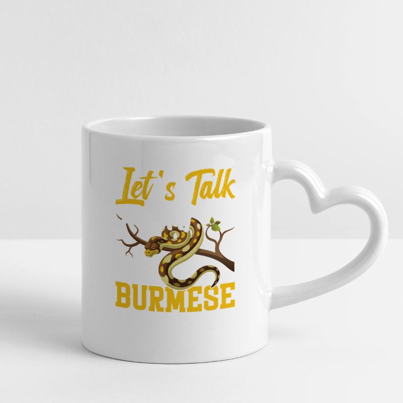 Propriétaire de python birman, terriarium de serpent, cacher un python Mug avec anse en forme de cœur