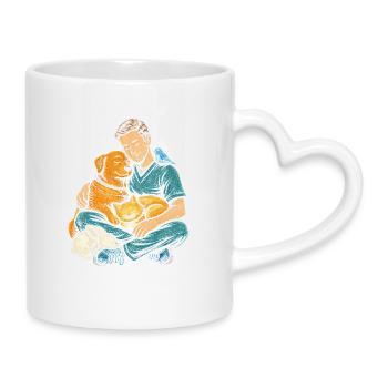 Tierarzt Tiermediziner - Tasse mit Herzhenkel - Weiß - Rechts