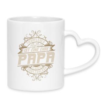 Tierpfleger Papa - Tasse mit Herzhenkel - Weiß - Rechts