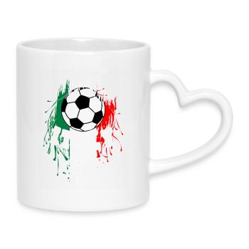 Italie Soccer Football italien - Mug avec anse en forme de cœur - blanc - Droite