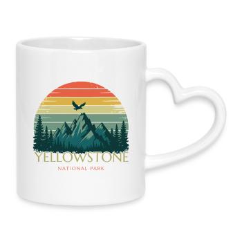 Yellowstone National Park - Mug with Heart-Shaped Handle - white - Right