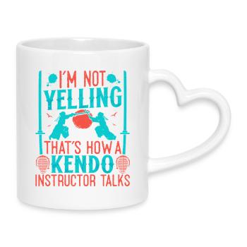  Kendo Instructor School Japanese Martial Arts - Mug with Heart-Shaped Handle - white - Right