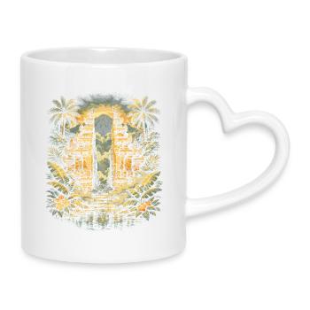 Bali Tour - Mug with Heart-Shaped Handle - white - Right