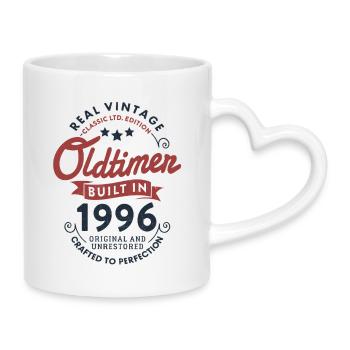 30e anniversaire de voiture classique vintage 1996 - Mug avec anse en forme de cœur - blanc - Droite