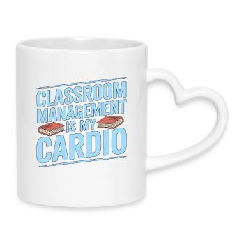 High School Teacher Classroom Management Education - Mug with Heart-Shaped Handle - white - Right