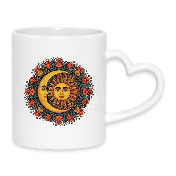Litha Pagan: Sommersonnenwende, Mittsommer, Mittsommer, Mittsommer. - Tasse mit Herzhenkel - Weiß - Rechts