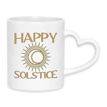 Litha Pagan: Sommersonnenwende, Mittsommer, Mittsommer, Mittsommer. - Tasse mit Herzhenkel - Weiß - Rechts