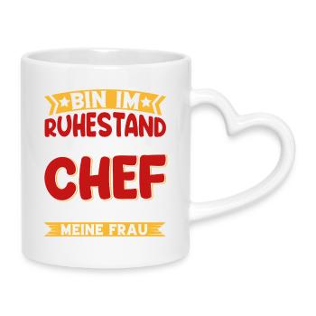 Rente Pension Ruhestand Rentner 2026 - Tasse mit Herzhenkel - Weiß - Rechts