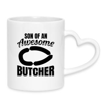 Schlachter Junge - Tasse mit Herzhenkel - Weiß - Rechts