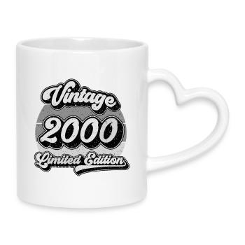 Édition Limitée Vintage 2000 - Mug avec anse en forme de cœur - blanc - Droite