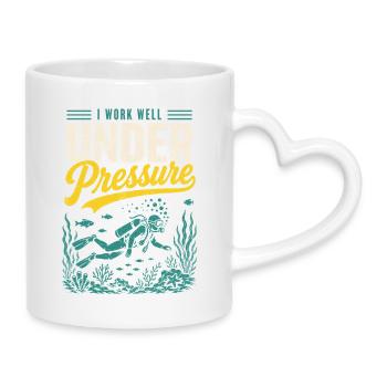 Chemise de plongeur sous pression - Mug avec anse en forme de cœur - blanc - Droite