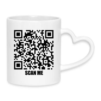 Message de citation – Trois secondes - Mug avec anse en forme de cœur - blanc - Droite