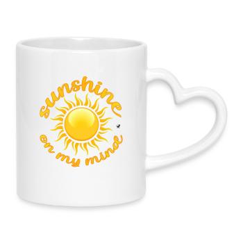 Illustration du Soleil d’Or avec inscription - Mug avec anse en forme de cœur - blanc - Droite