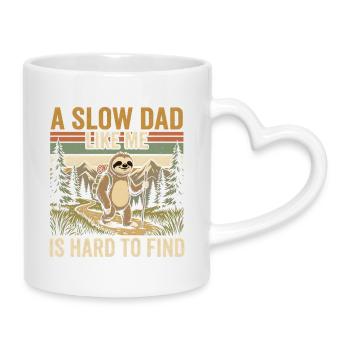 Papa lent comme moi qui randonne paresseux - Mug avec anse en forme de cœur - blanc - Droite