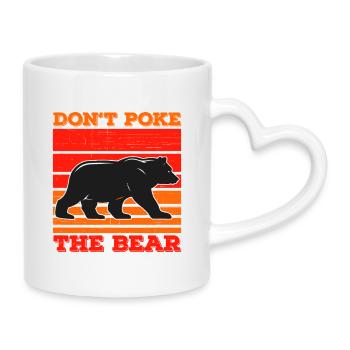 Dont Poke The Bear Sunset - Mug with Heart-Shaped Handle - white - Right